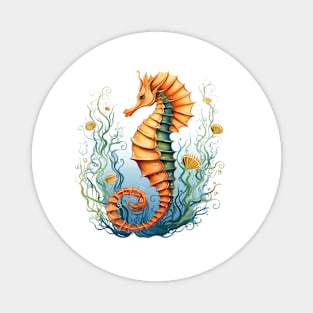 Watercolor Seahorse Magnet